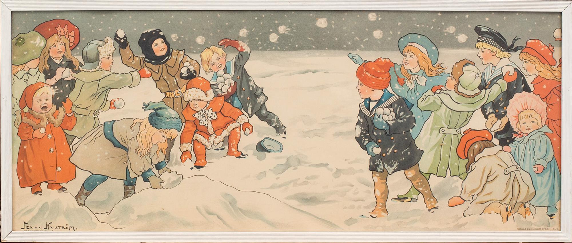 JENNY NYSTRÖM, lithographic poster early 1900's.