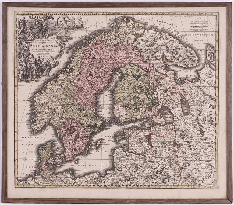 Mattheus Seutter, "Kingdoms of Sweden, Denmark, and Norway".