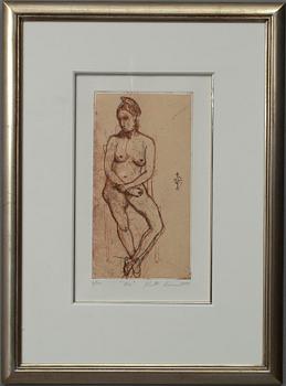 KUUTTI LAVONEN, etsning, sign. och dat. 2003, numr. 6/30.