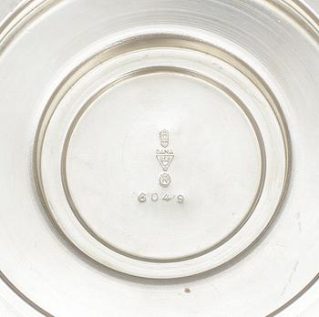 LJUSTAKAR, ett par, art deco, nysilver, Dana, Danmark, 1930/40-tal.