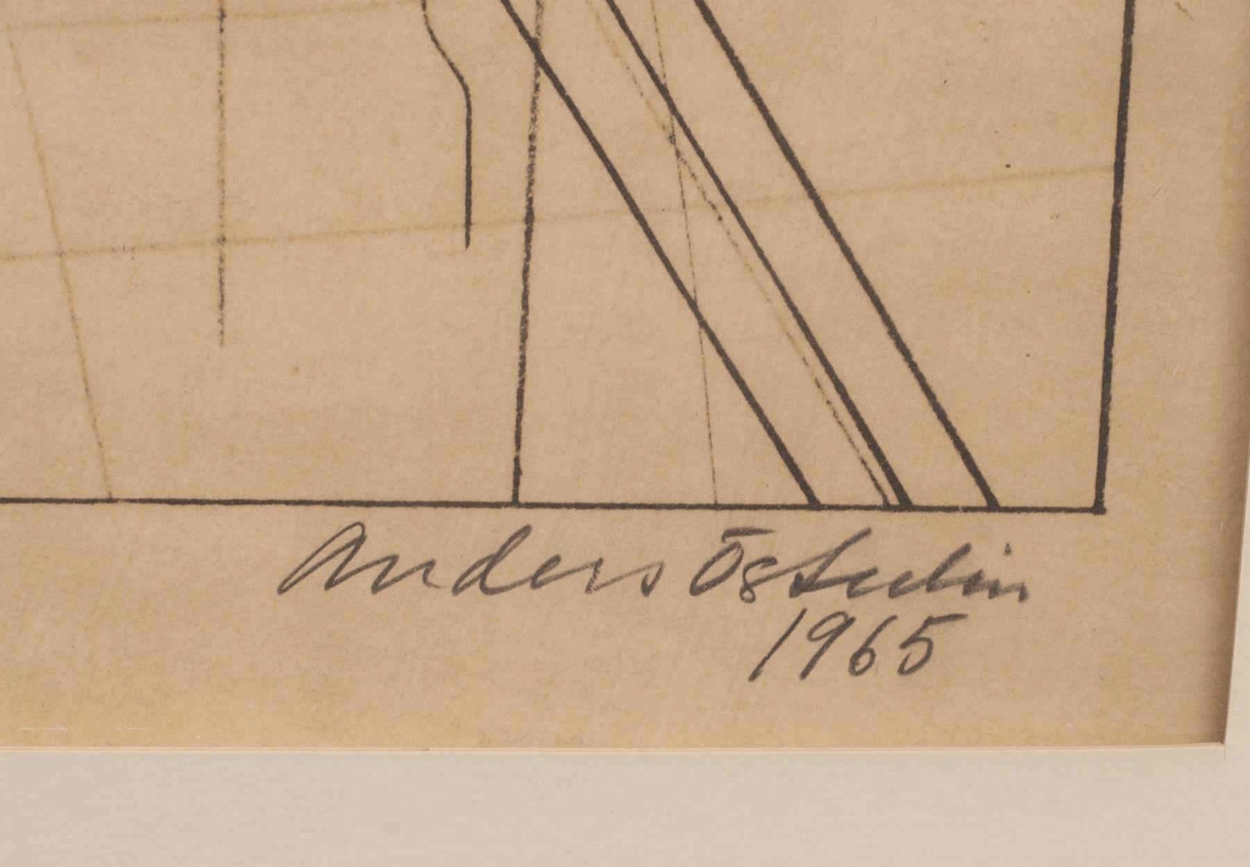 ANDERS ÖSTERLIN, litografi, signerad och daterad 1965.