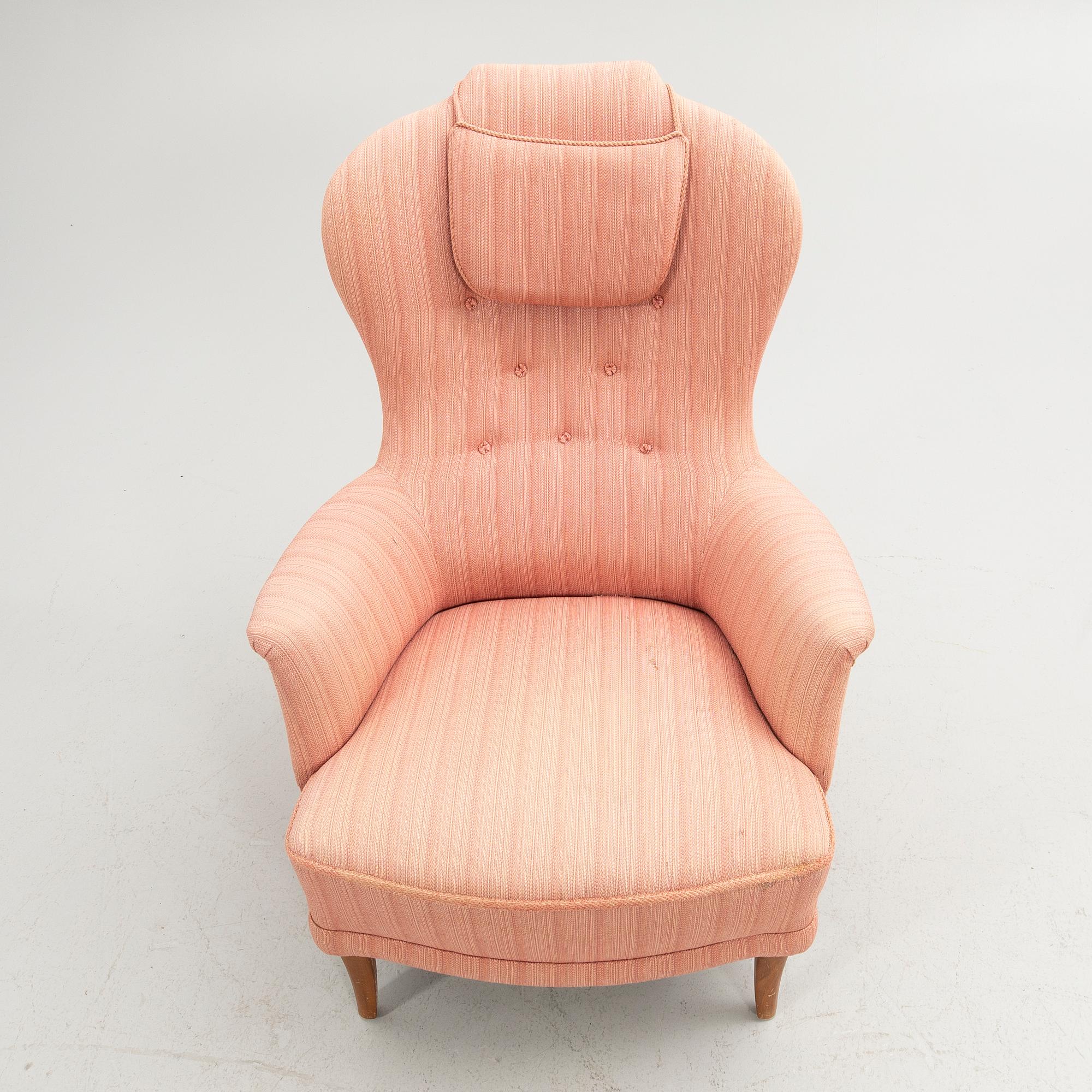 Carl Malmsten, armchair, "Farmor", AB O.H. Sjögren, Tranås, second half of the 20th century.