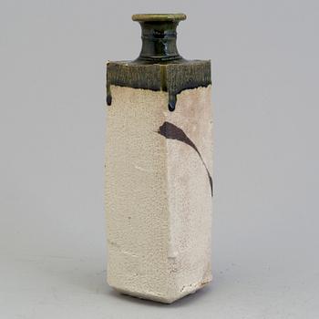 A Japanese stoneware bottle vase, 1960's.