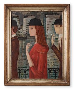 Gösta Nystroem, Three Figures in Hats.