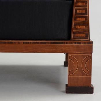 A Swedish Grace sofa with geometrical inlays, Sweden 1920's.