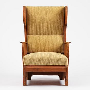 Axel Einar Hjorth, a stained pine "Lovö" armchair, Nordiska Kompaniet, Sweden, 1930s.
