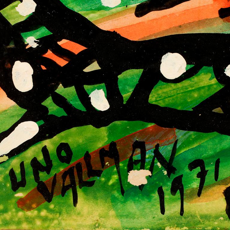 UNO VALLMAN, olja på pannå, signerad och daterad 1971.