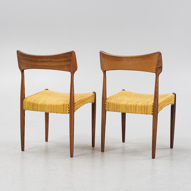 A dining table and four chairs, Bernhard Pedersen & Son, Denmark.