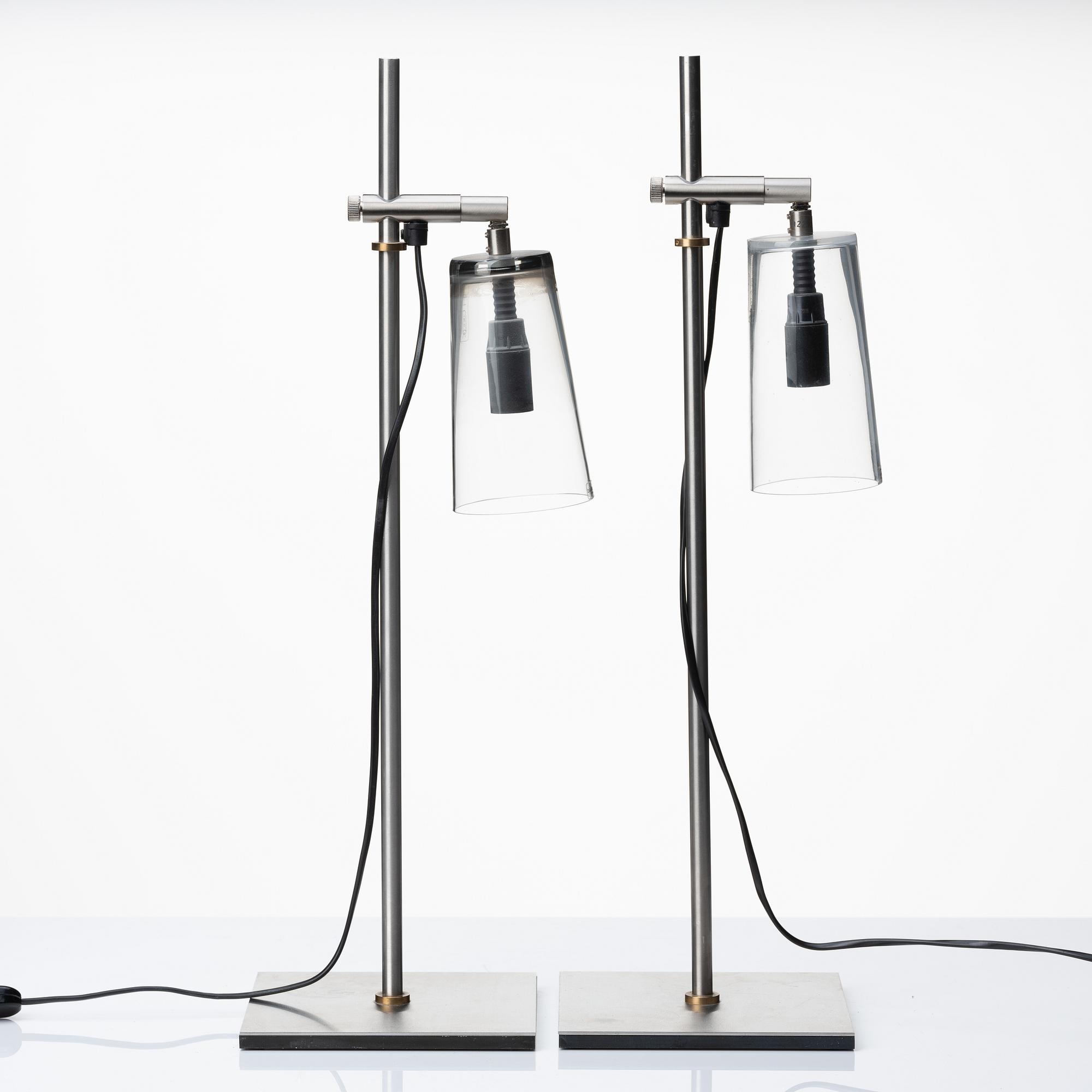 A pair of 'Manhattan' lamps by Gunnel Svensson, Bsweden.