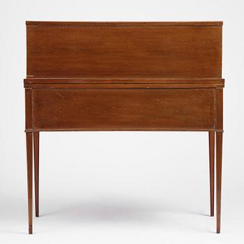 A presumably German Louis XVI mahogany desk, late 18th century.