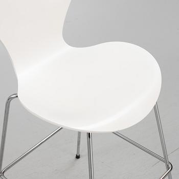 Arne Jacobsen, four 'Series 7' bar chairs, Fritz Hansen, Denmark, 2013.