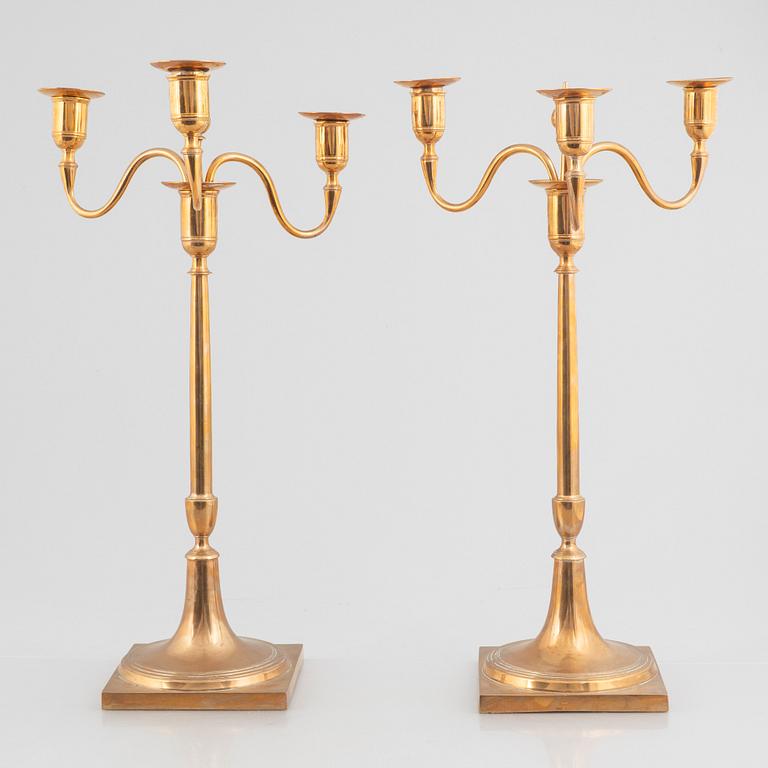 A pair of candelabra 20th century.