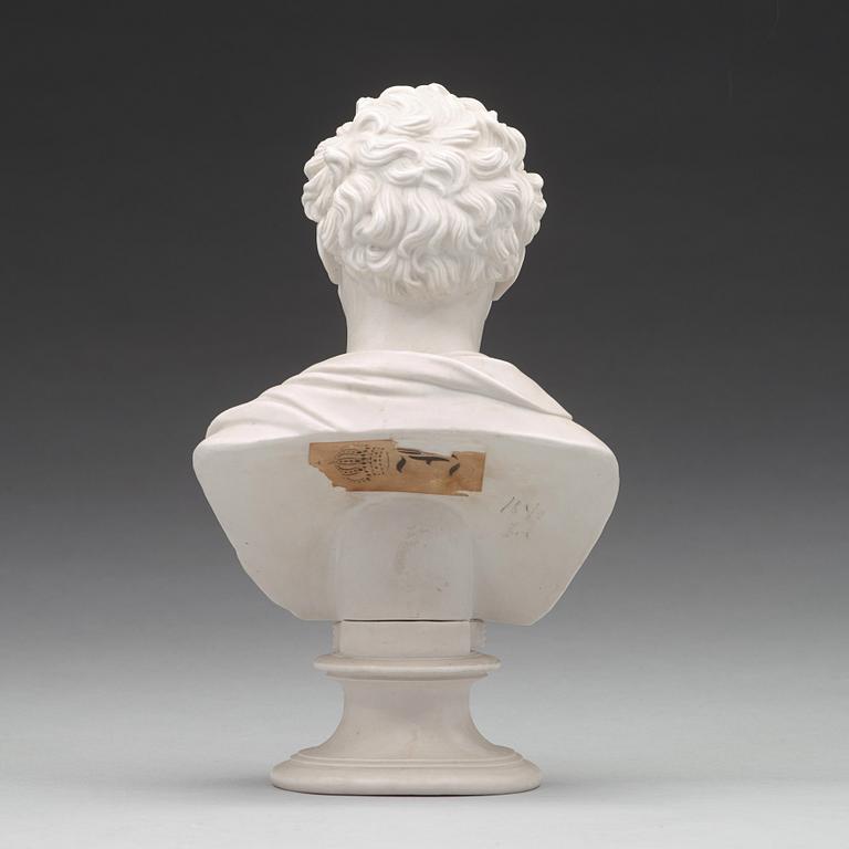 SKULPTURBYST, parian. Kunglig dansk, 1800-tal.