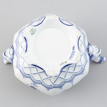 Royal Copenhagen, a '1118' 'Musselmalet Full Lace' porcelain teapot, Denmark.