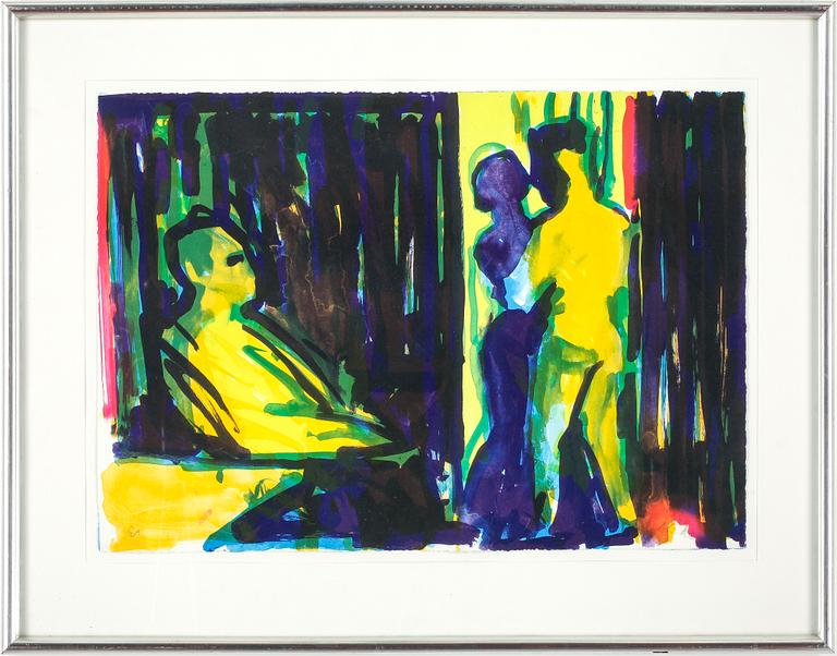 PETER DAHL, färglitografi, signerad, ea-upplaga.