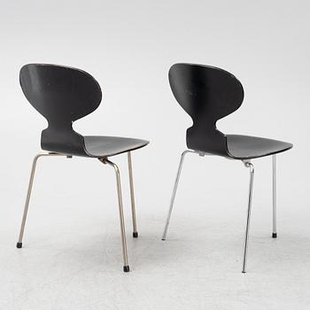 Arne Jacobsen, five 'Ant' chairs, Fritz Hansen, Denmark.