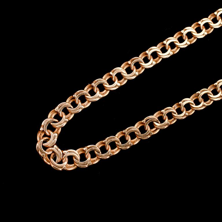 COLLIER, 18 k guld. Vikt ca 9 gram.