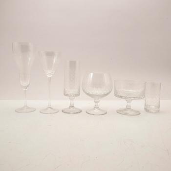 Glass service, 41 pieces, Rosenthal, "Classic Rose", 20th century.