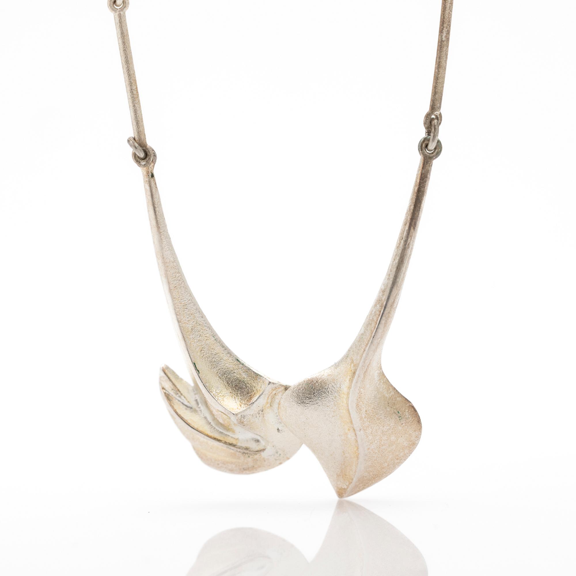 Björn Weckström, collier, sterling silver, för Lapponia, Finland.