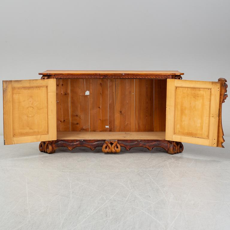 KNUT FJAESTAD, a folk art sideboard, Sweden, the former part of the 20th C.