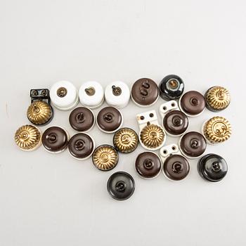 STRÖMBRYTARE, 23 st bland annat Lauritz Knudsen, Danmark, 1900-talets början.