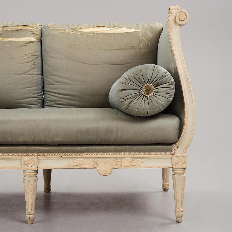 A Gustavian sofa attributed to C. F. Flodin (chairmaker in Stockholm 1776-95).