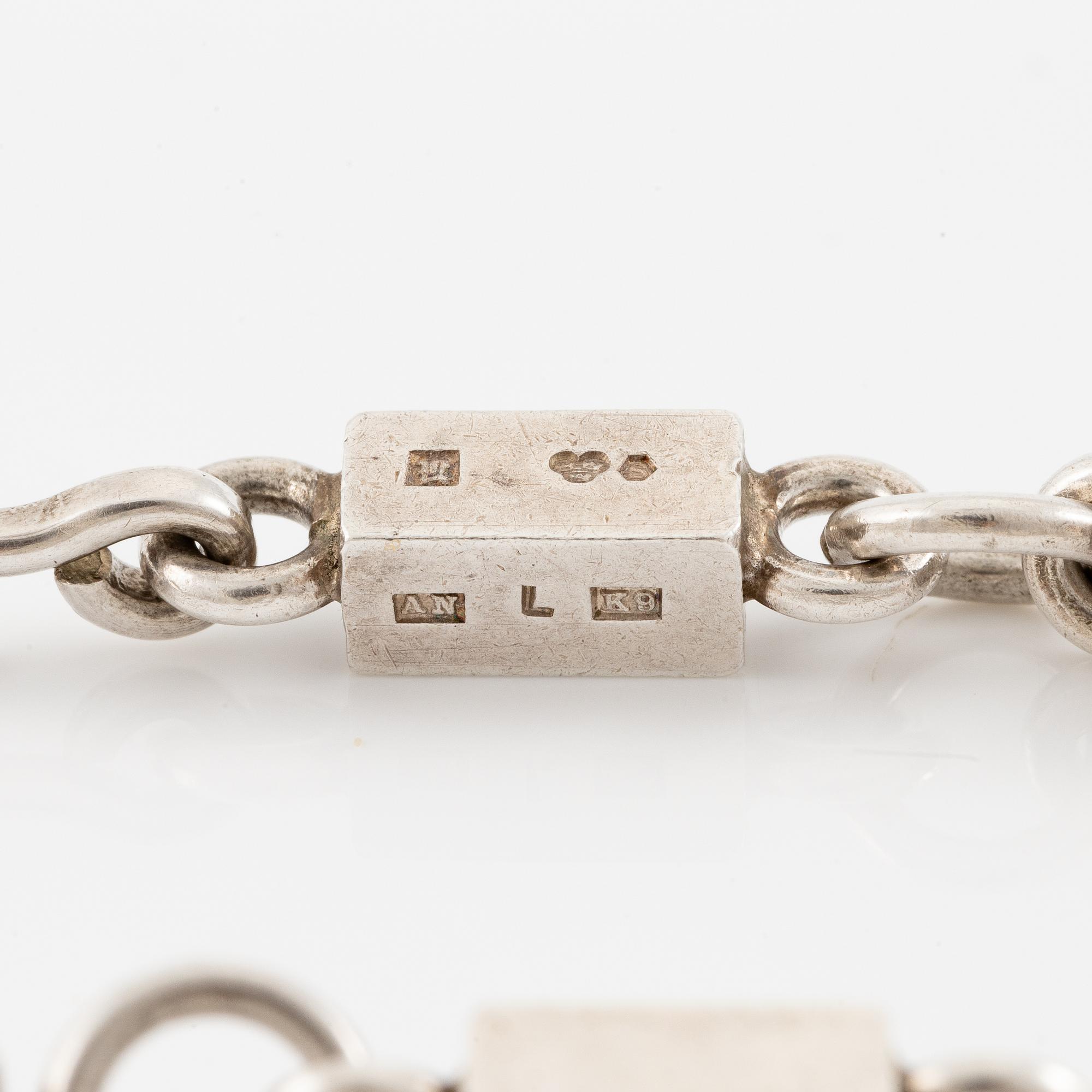 Wiwen Nilsson, bracelet, sterling silver, Lund 1960.