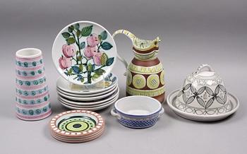 SERVISDELAR, 63 st, lergods, Jani, Laholm, 50/60-tal.