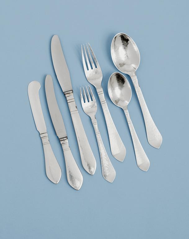 A Georg Jensen set of 46 pcs of 'Continental' flatware, Copenhagen 1945-77.