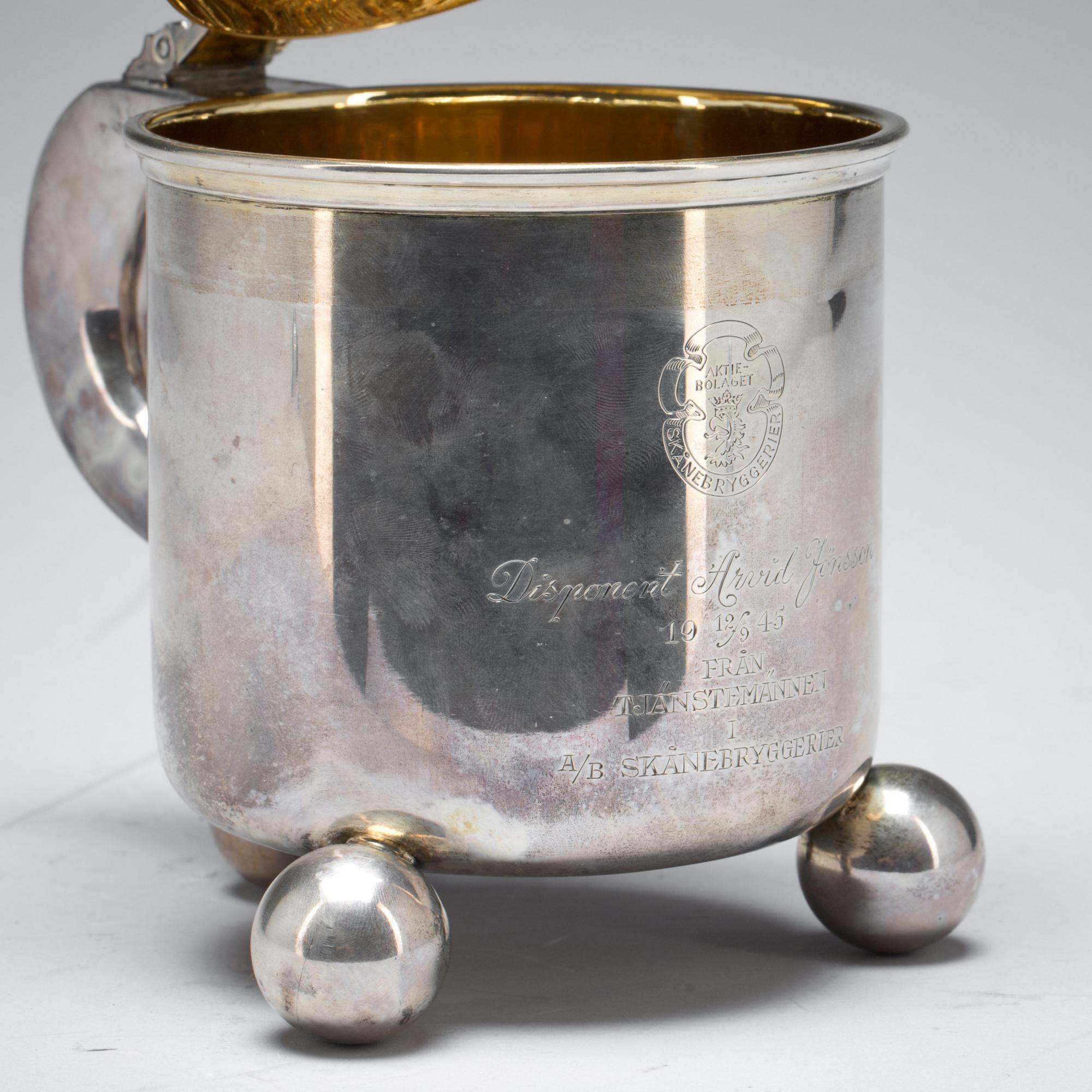 STOP, silver, CG Hallbergs, 1945, vikt ca 465g.