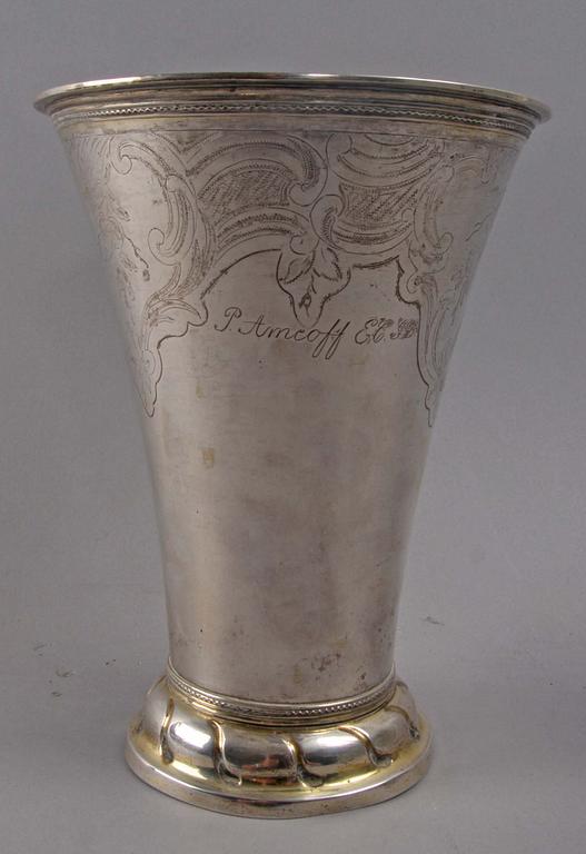 BÄGARE, silver. Johan Gabriel Weste, Stockholm 1784.