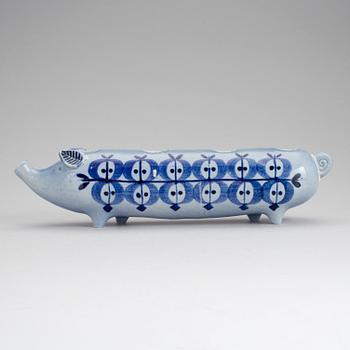 A 'Matilda' stoneware candlestick by Lisa Larson for Gustavsberg.