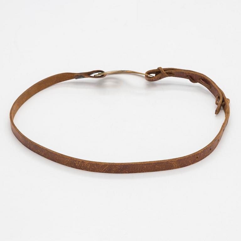 Alexander Calder, belt buckle with leather strap 1938.