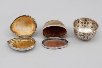PARTI SILVER, 6 delar, mestadels Sverige, 1800-tal.
