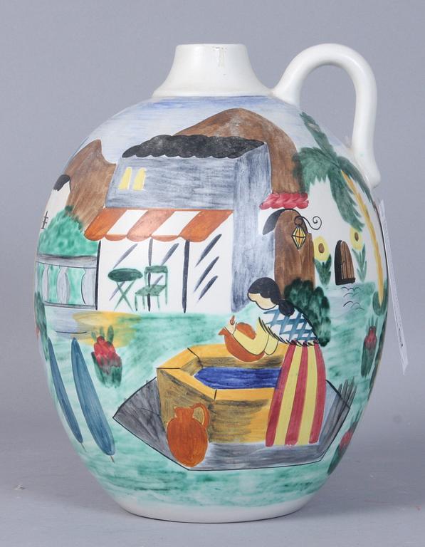 HÄNKELURNA, flintgods, Rörstrand, sign "MN", 1940/1950-tal.