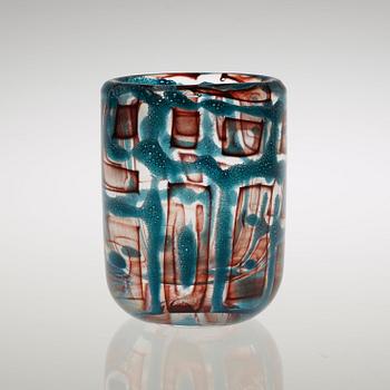 A Vicke Lindstrand glass vase, Kosta 1950's-60's.