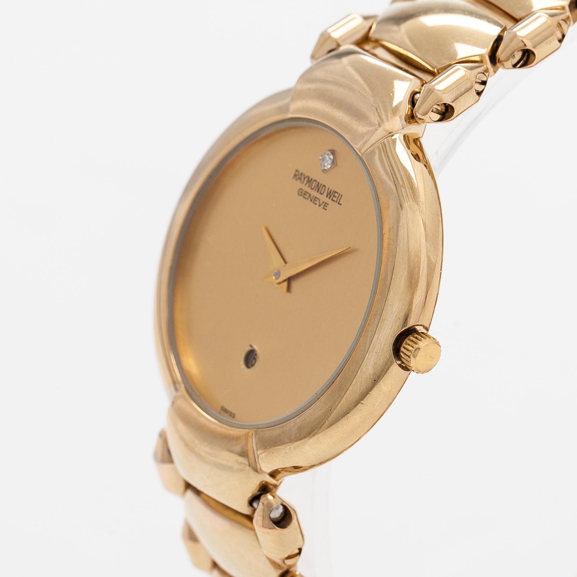 Raymond Weil, rannekello, 31 mm, kultapintainen metalli, kvarts,