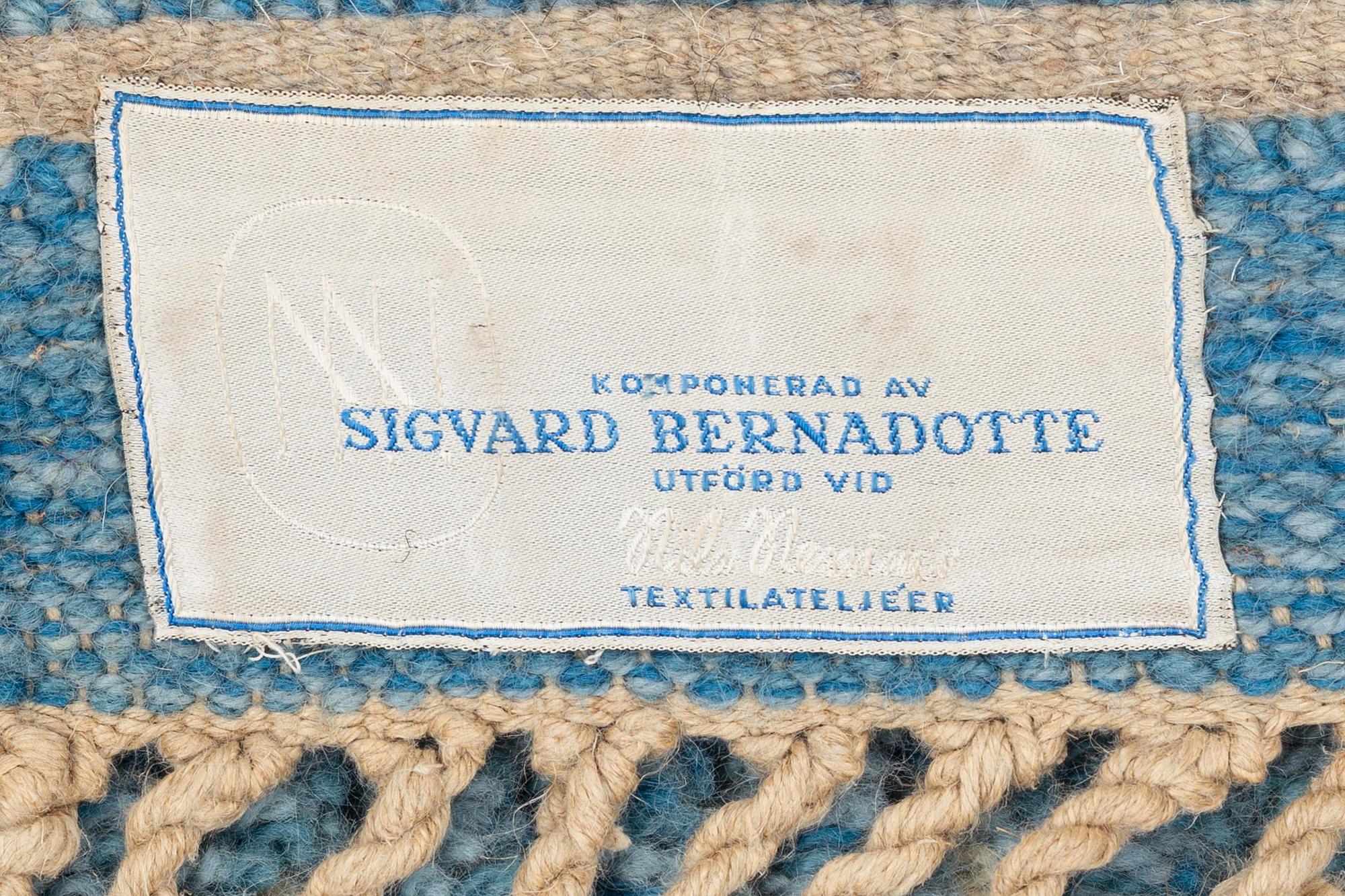 Sigvard Bernadotte, a carpet, knotted pile, ca 184 x 133 cm, signed SB.