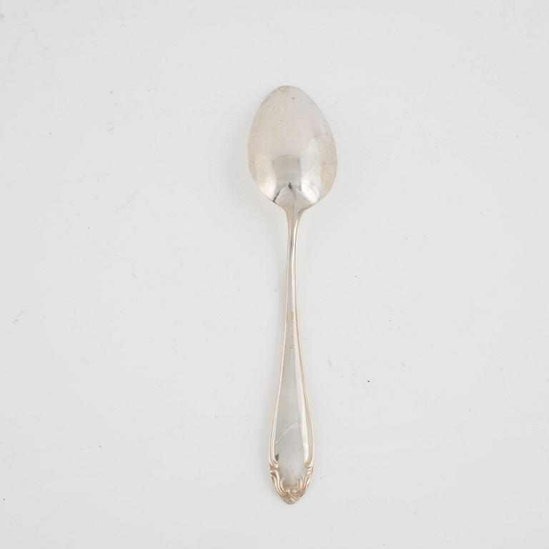 Twelve Swedish Silver Spoons, mark of CG Hallberg, Stockholm 1954-65.