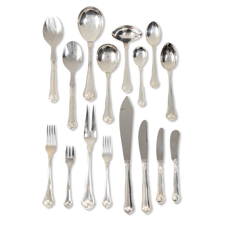 A Danish silver cutlery set, “Sachsisk”, Cohr, Swedish import mark ( 121 pieces).