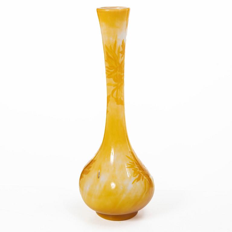 Emile Gallé, an Art Nouveau cameo glass vase, Nancy, France.