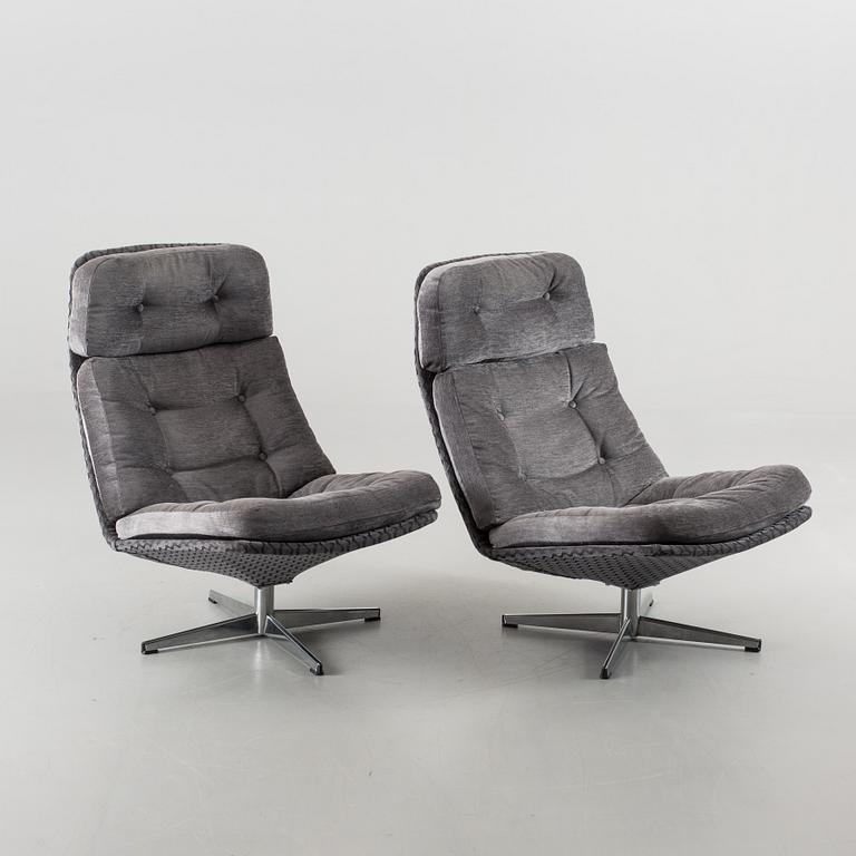 FÅTÖLJER, ett par, "Mila Hög" Gillis Lundgren för Ikea 1967.