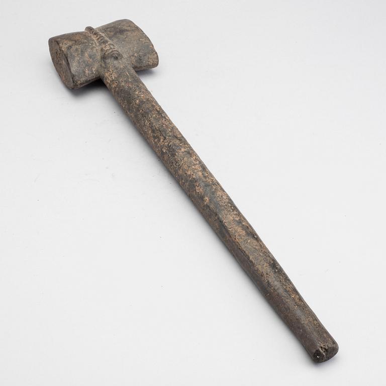 A YORUBA SHANGO STAFF, wood.
A Yoruba Shango staff, Nigeria.