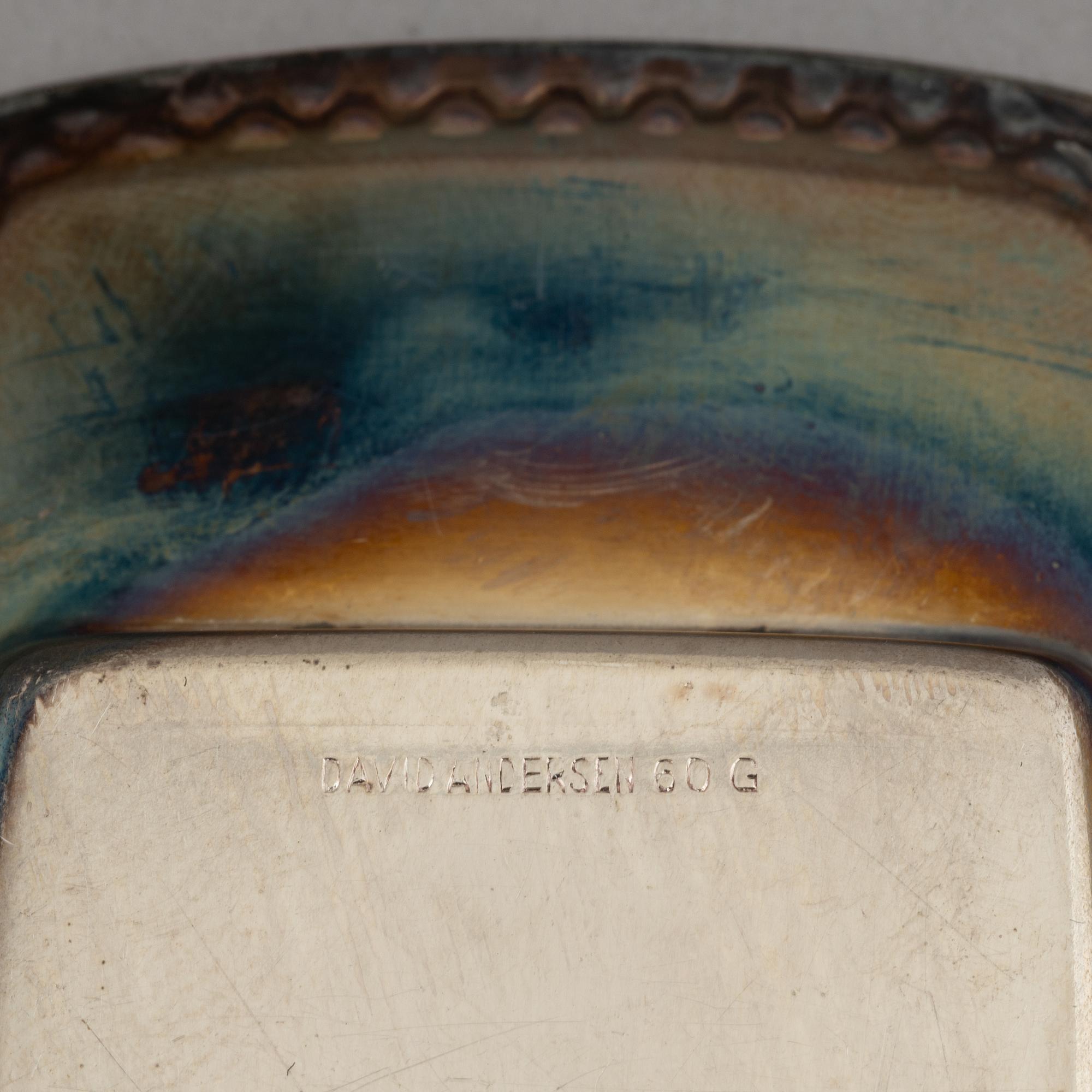 Salt- och pepparströare, 12 st, silver och glas, Norge, 1900-talets första hälft.