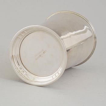 A parcel-gilt sterling silver vase from Aktiebolaget Ikora, Stockholm, 1953.