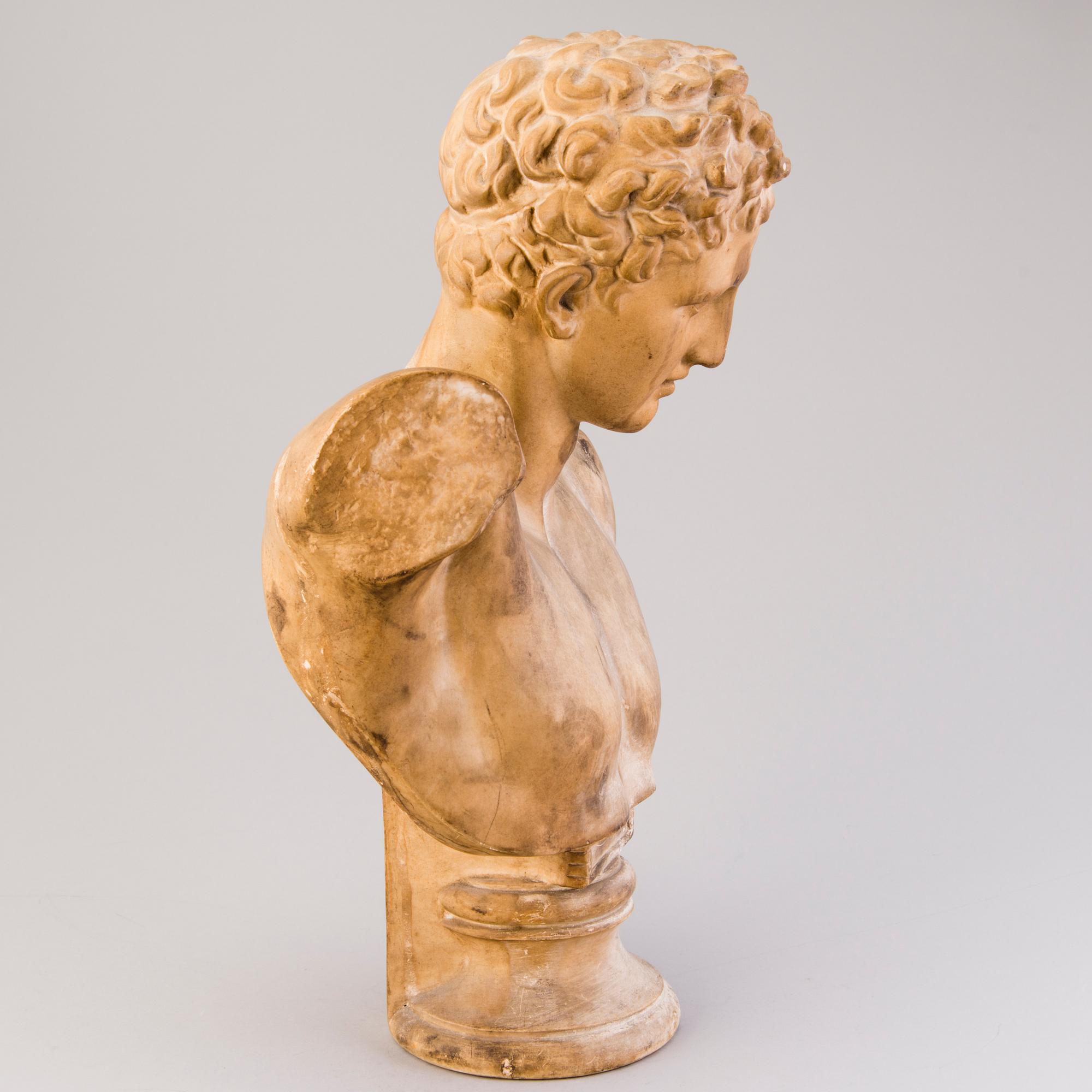 SKULPTUR, gips, efter av antik förlaga, 1900-talets början.