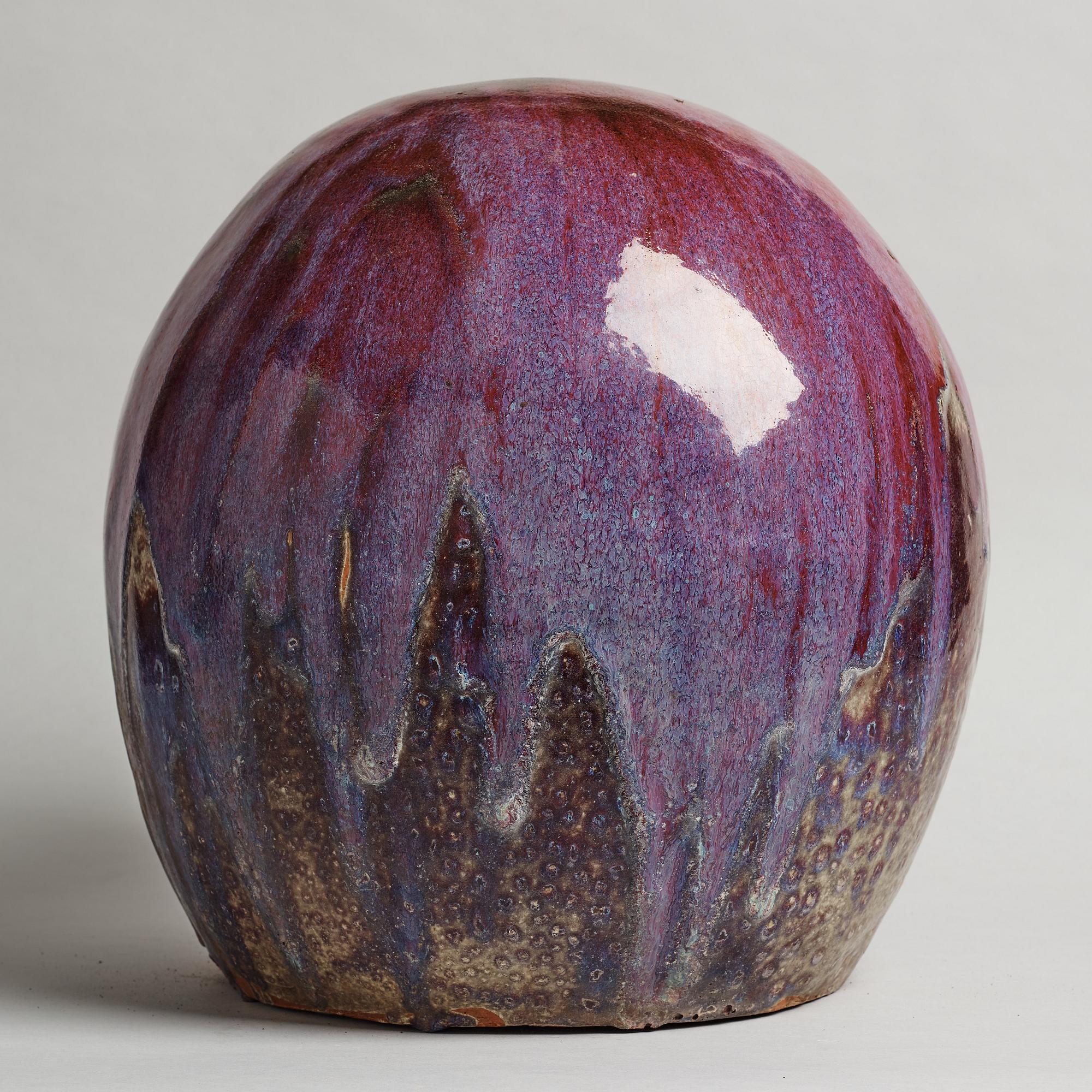 ULLA & GUSTAV KRAITZ, a stoneware "Sphere" sculpture, Fogdarp, Förslöv, Sweden.