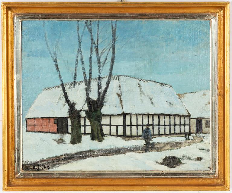 Emil Johanson-Thor, Winter at the Skåne Farmstead.