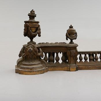 BRASSTÄLL, förgylld brons, 1800-talets mitt.