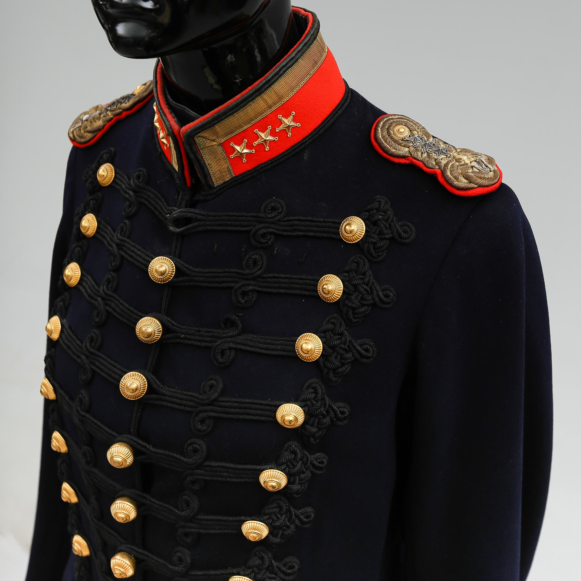 UNIFORM, m/1872, för artilleriöverste vid A6, Jönköping.